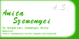anita szemenyei business card